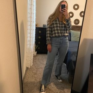 Madewell Plaid Long Sleeve Shirt